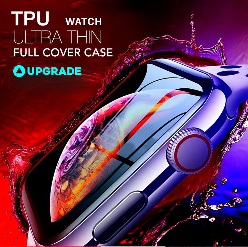 TEGAL - Clear TPU Soft Case / Screen Protector for Apple Watch Series 8 / 7 45mm - x1