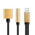 TEGAL - Lightning to 3.5mm AUX Audio and Charge Jack Splitter - Gold