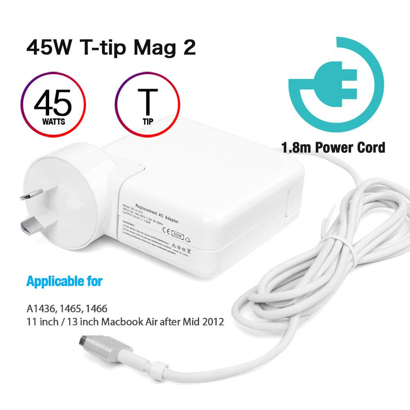 TEGAL - MacBook Air Charger MacBook Pro Power Adapter - 45W MagSafe1 L-tip