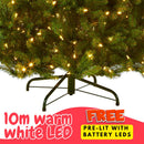 TEGAL 6ft Christmas Tree - Easy Assembly with Sturdy Metal Stand