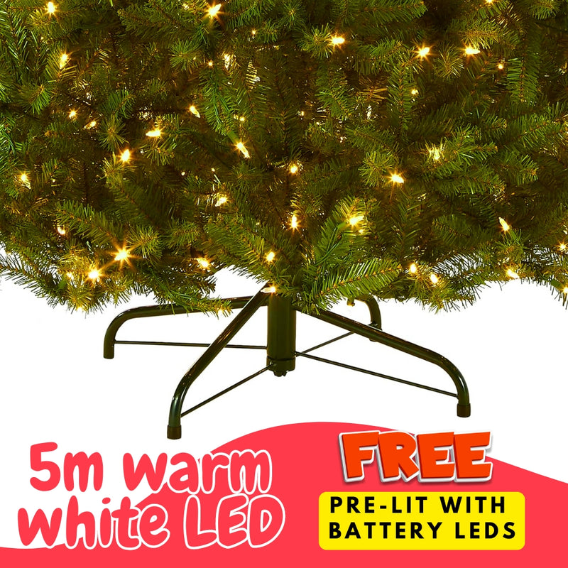 TEGAL 4ft Christmas Tree - Easy Assembly with Sturdy Metal Stand