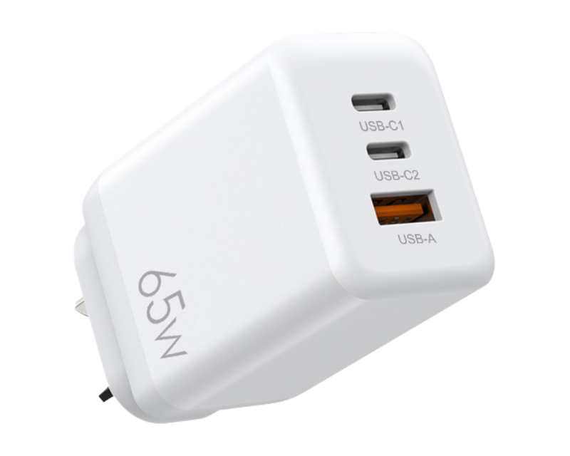 65W USB Type-C Dual Port PD Fast Charger Power Adapter