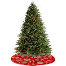 Decorated Christmas tree with lights on a white background