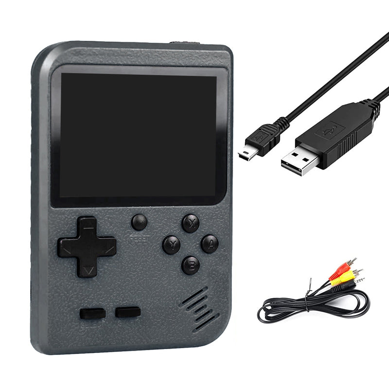 TEGAL - Built-in 500 Epic Games Handheld Retro Gameboy Console - 1 Player - Classic Grey