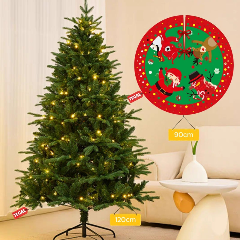 Deluxe Green Pine Christmas Tree Pre Lit 120cm 325 Tips