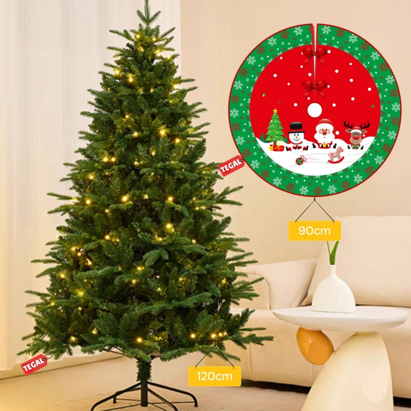 Deluxe Green Pine Christmas Tree Pre Lit 120cm 325 Tips