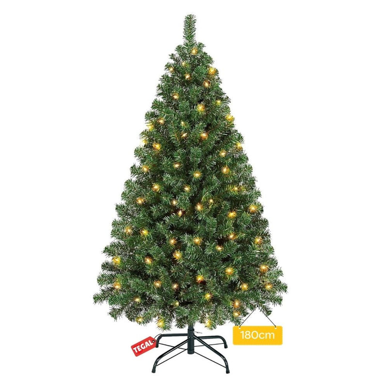 TEGAL Lifelike 180cm Christmas Tree - Perfect for Home or Office Decor