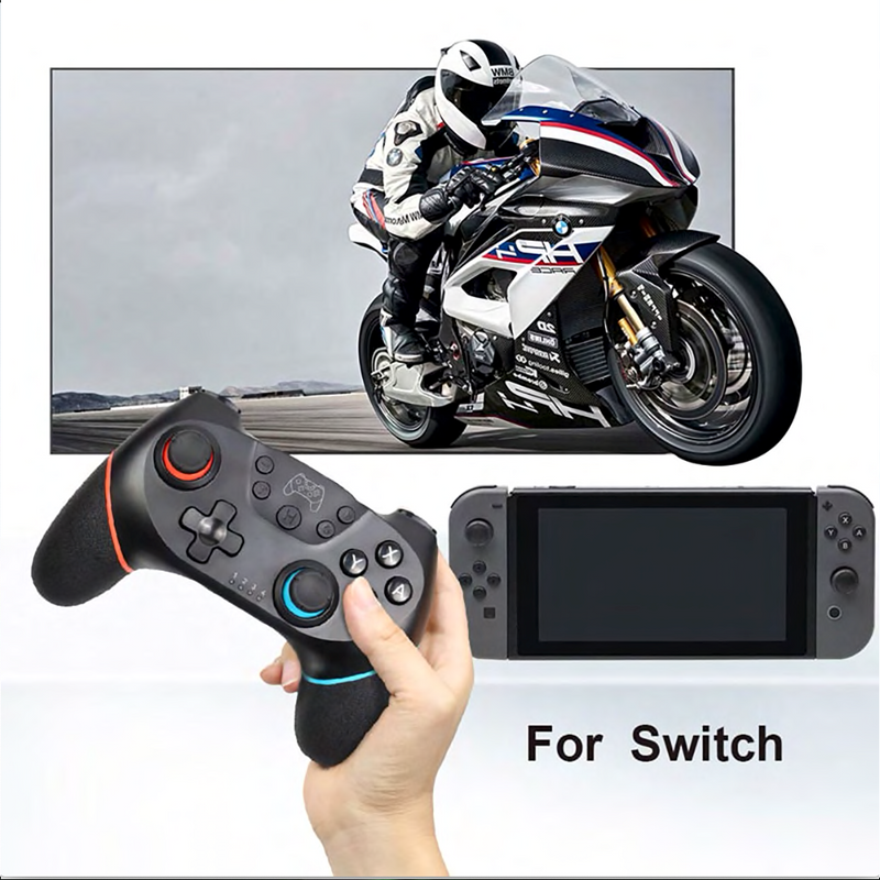 TEGAL - TEGAL Wireless Nintendo Switch Pro Dual Motor Controller Blue Red -