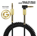 TEGAL - 3.5mm Male to Male Coiled AUX Audio Extension Cable - x1