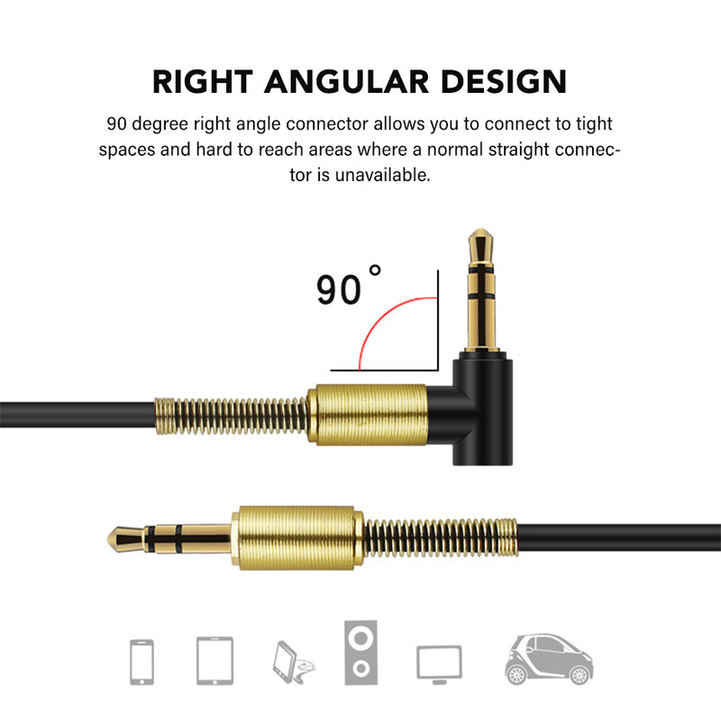 TEGAL - 3.5mm Male to Male Coiled AUX Audio Extension Cable - x1