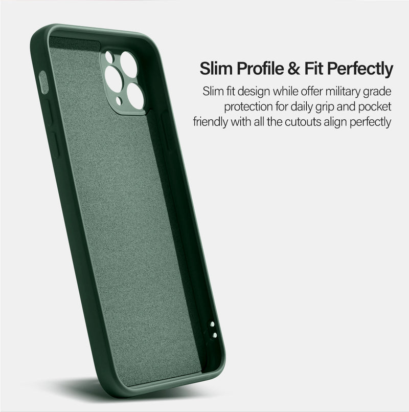 TEGAL - iPhone 12 Promax Liquid Silicone Case Midnight Green -