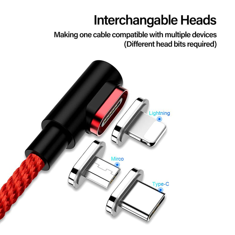 TEGAL - Magnetic Sideway Fast Charging Cable for lightning 2m Red -
