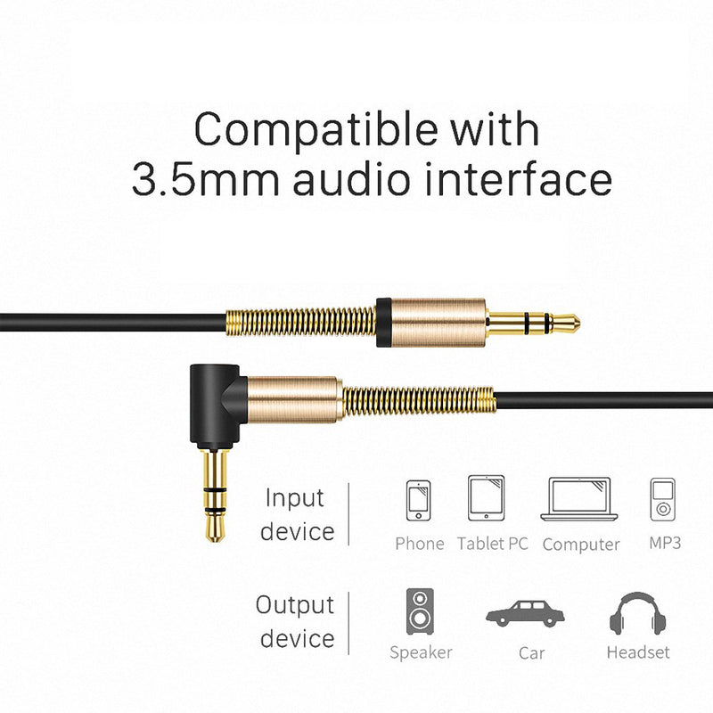 TEGAL - 3.5mm Male to Male Coiled AUX Audio Extension Cable - x1