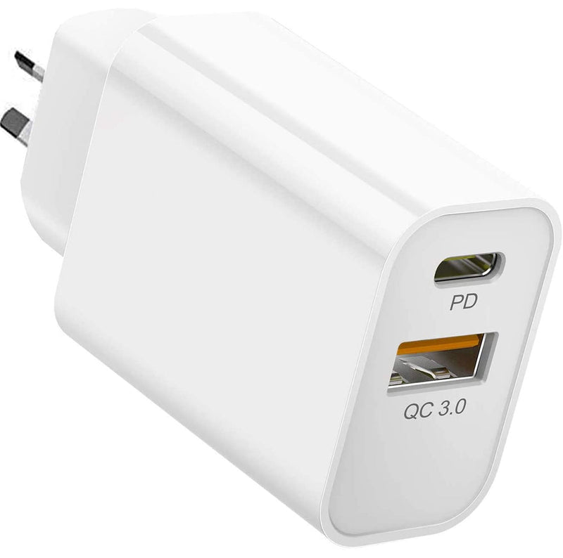 TEGAL - 20W USB Type-C Dual Port PD Fast Charger Power Adapter - PD Charger Only