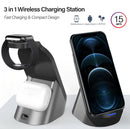 TEGAL - 3 in 1 Wireless Charger 15W Fast Charging Station -