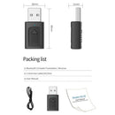 TEGAL - 4 in 1 USB Powered Bluetooth 5.0 Transmitter Receiver -