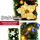 TEGAL - Christmas Garland with LED Lights 2.7M / 9FT Xmas Decorations - Gold -