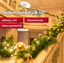 TEGAL - Christmas Garland with LED Lights 2.7M / 9FT Xmas Decorations - Silver -