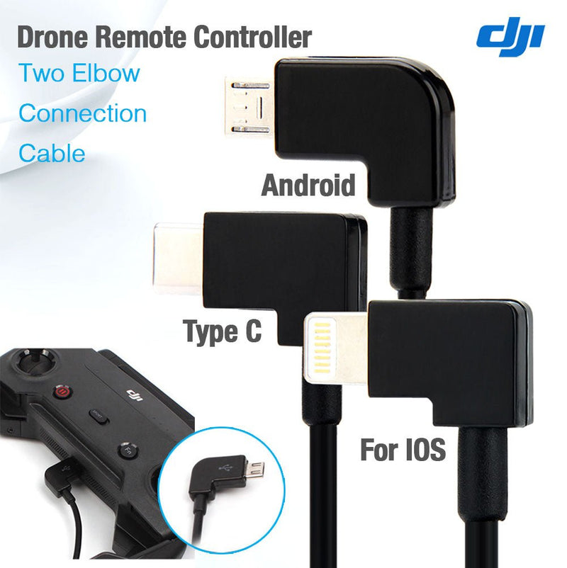 TEGAL - DJI Spark Mavic Pro Remote Controller USB Cable - Micro to IOS Lightning