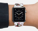 TEGAL - Floral Print Silicone Watch Band Apple Watch 38mm Style