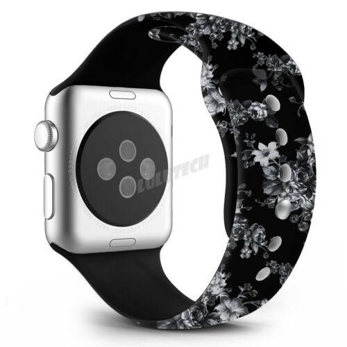 TEGAL - Floral Print Silicone Watch Band Apple Watch 44mm Style
