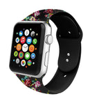 TEGAL - Floral Silicone Apple Watch Band - For iWatch 1/2/3 38mm
