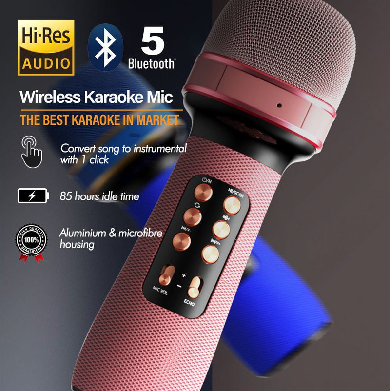 TEGAL - Hifi Vocal Bluetooth Karaoke Microphone - Black