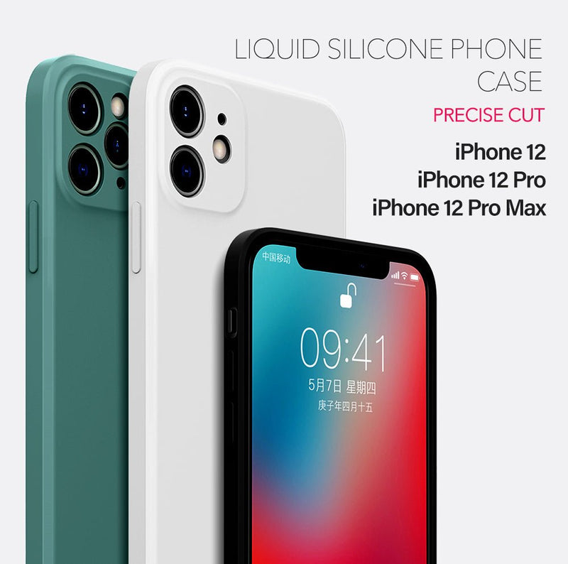 TEGAL - iPhone 12 Liquid Silicone Case Stone Grey -