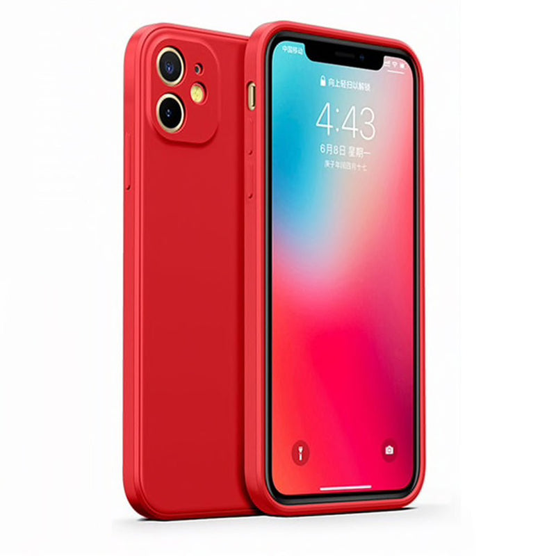 TEGAL - iPhone 12 Pro Liquid Silicone Case Coral Red -