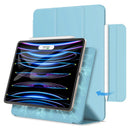 TEGAL - Magnetic iPad Pro Case with Apple Pencil Clasp for iPad Pro 2022 12.9" Light Blue -