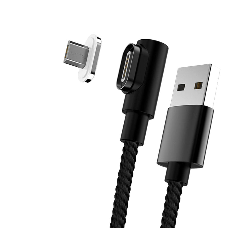 TEGAL - Magnetic Sideway Fast Charging Cable for Micro USB 1m Black -