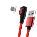 TEGAL - Magnetic Sideway Fast Charging Cable for Micro USB 1m Red -