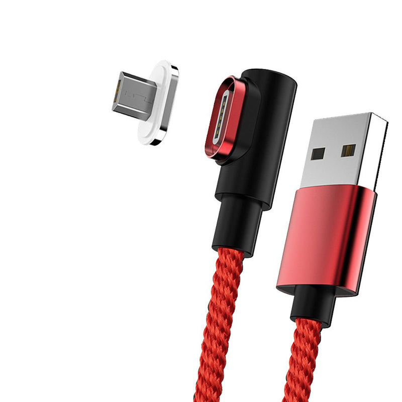 TEGAL - Magnetic Sideway Fast Charging Cable for Micro USB 2m Red -