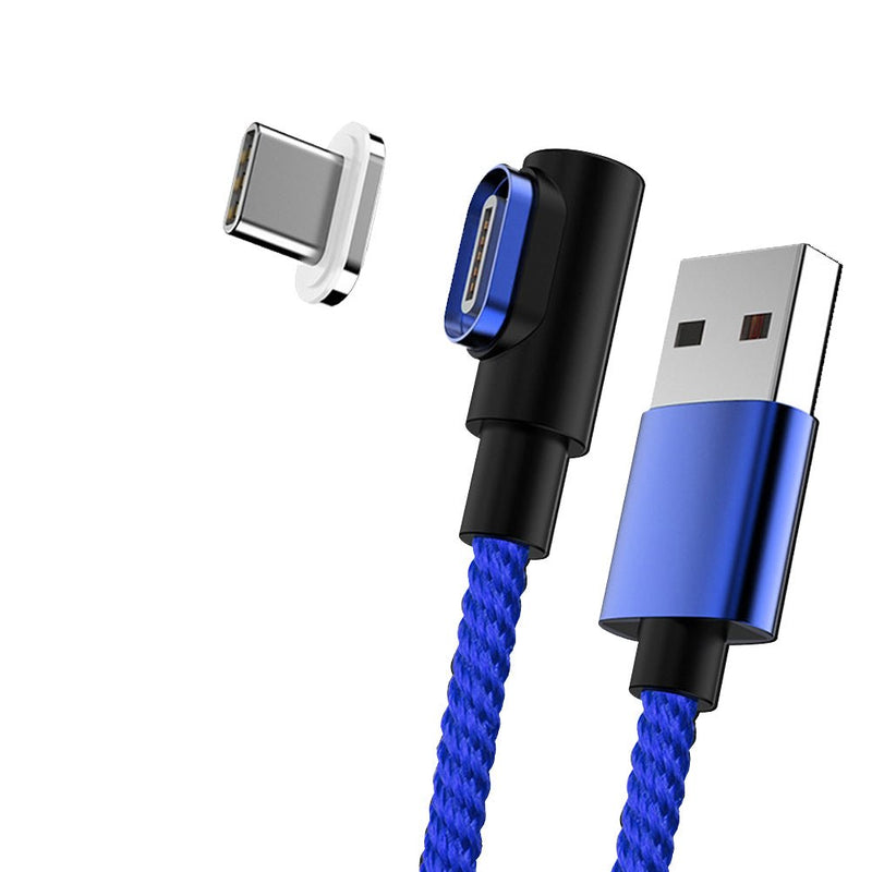TEGAL - Magnetic Sideway Fast Charging Cable for USB C 1m Blue -