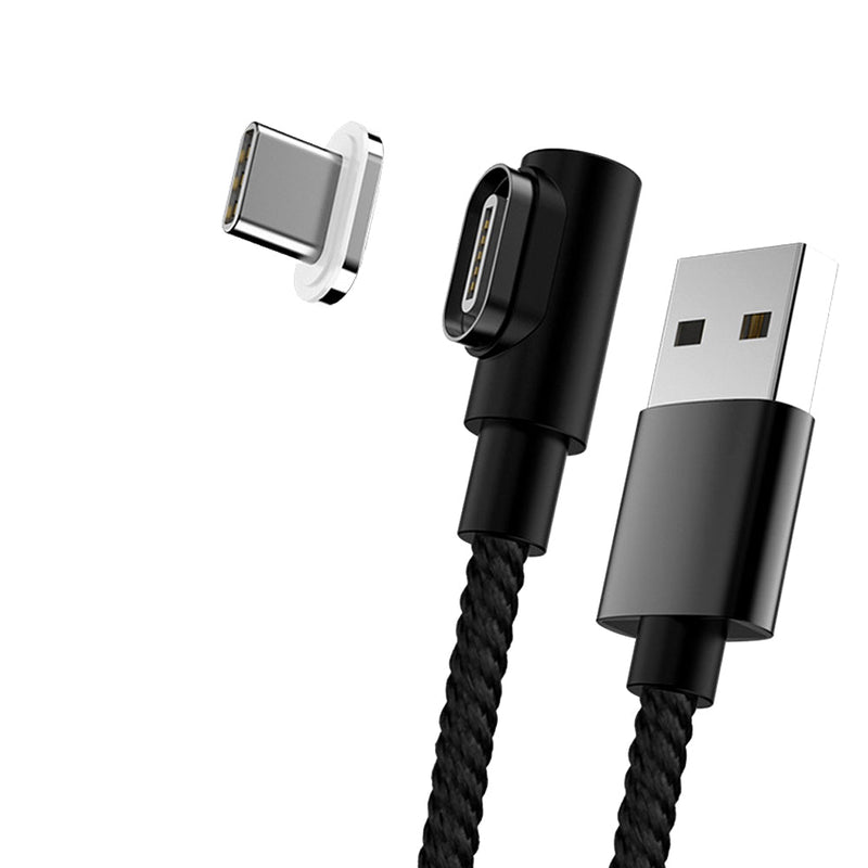 TEGAL - Magnetic Sideway Fast Charging Cable for USB C 2m Black -
