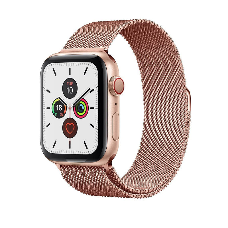 TEGAL - Milanese Loop Apple Watch Strap For Apple Watch 44mm Rose Gold -