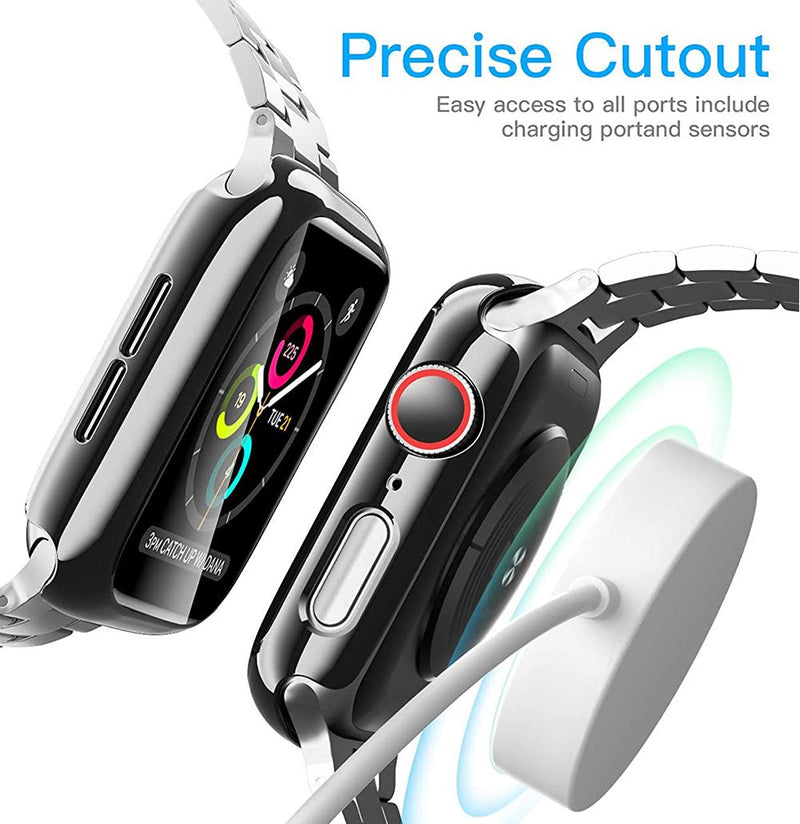 TEGAL - PC-Tempered Glass Case / Screen Protector for Apple Watch 45mm - x1