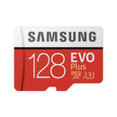 Samsung - Samsung EVO Plus MicroSDXC with SD Adapter 16GB 32GB 64GB 128GB - 128 GB (100 Mbps)