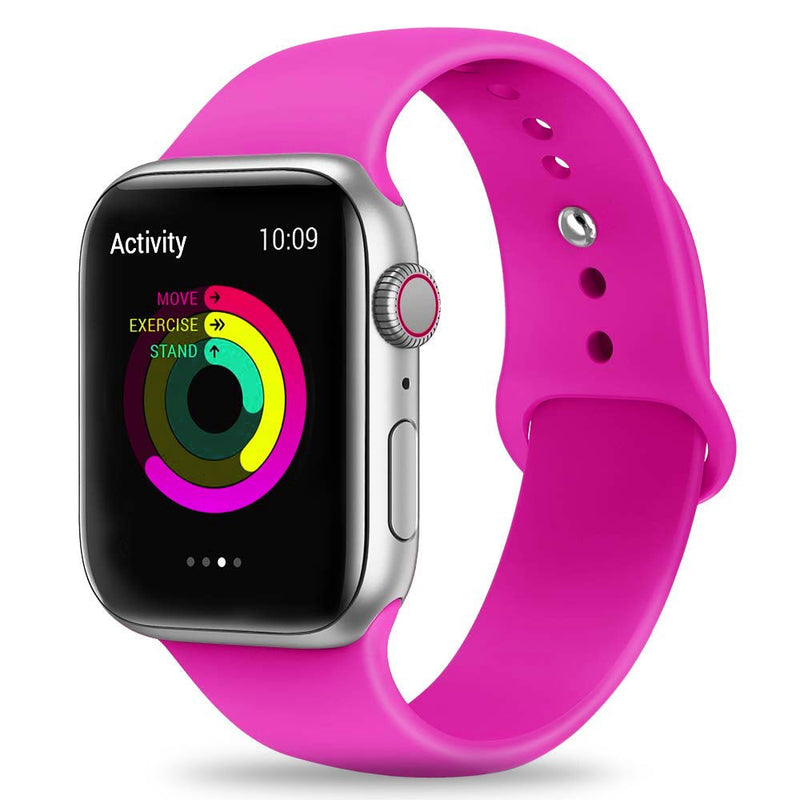 TEGAL - Silicone Apple Watch Band Sport Loop For Apple Watch 38mm Barbie Pink -