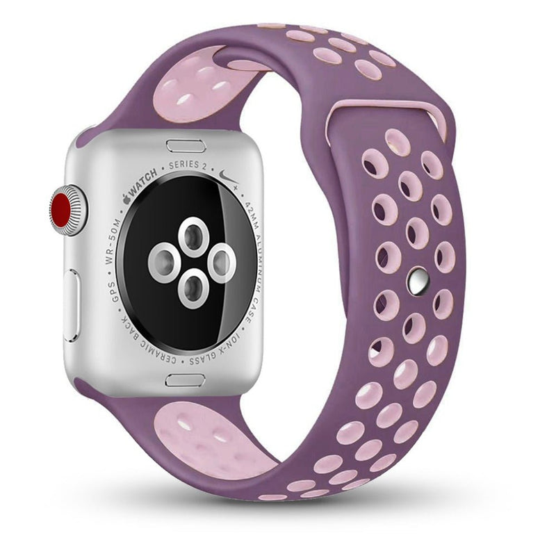 TEGAL - Silicone Apple Watch Band Sport Loop For Apple Watch 38mm Purple/Berry -