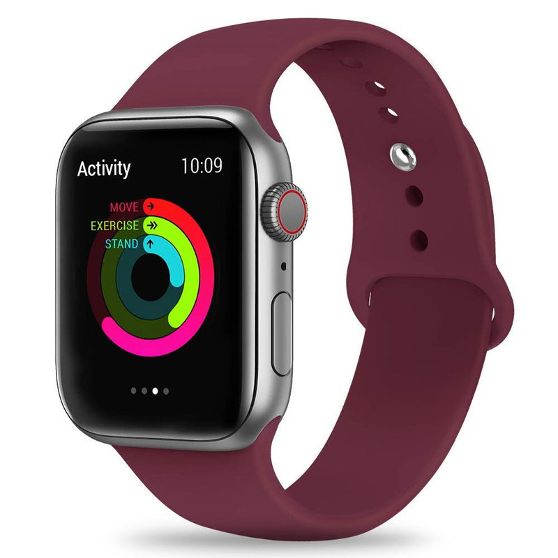 TEGAL - Silicone Apple Watch Band Sport Loop For Apple Watch 38mm Wine Red -