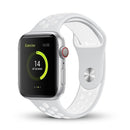 TEGAL - Silicone Apple Watch Band Sport Loop For Apple Watch 40mm Grey/White -