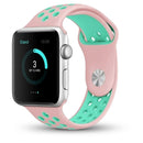 TEGAL - Silicone Apple Watch Band Sport Loop For Apple Watch 40mm Pink/Green -