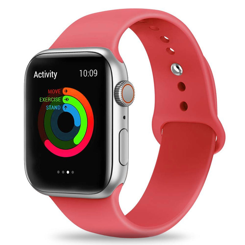 TEGAL - Silicone Apple Watch Band Sport Loop For Apple Watch 42mm Melon Red -