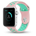 TEGAL - Silicone Apple Watch Band Sport Loop For Apple Watch 42mm Pink/Green -