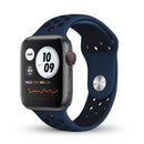 TEGAL - Silicone Apple Watch Band Sport Loop For Apple Watch 44mm Black/Midnight Blue -