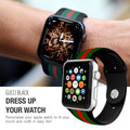 TEGAL - Silicone Apple Watch Band Sport Loop Stripe Pattern - For iWatch 1/2/3 38mm