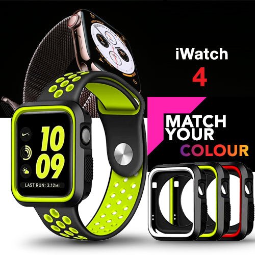 TEGAL - Silicone Apple Watch Nike Band Sport Loop with Bumper - For iWatch4 40mm