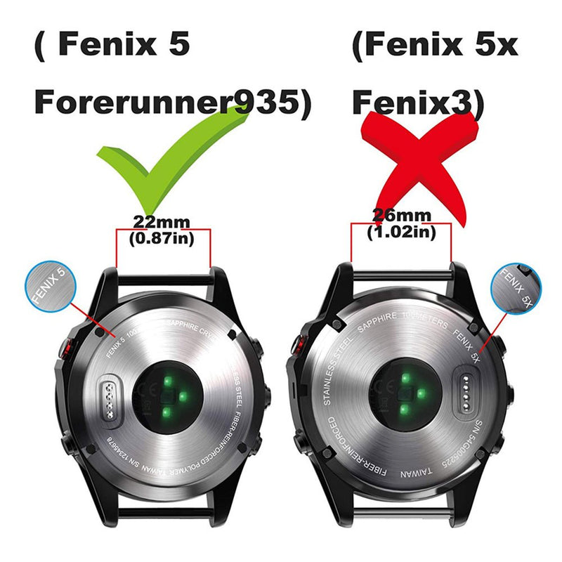 TEGAL - Silicone Sport Band Strap For Garmin Fenix 5/5 Plus/5x Plus/6x - For Garmin Fenix 5