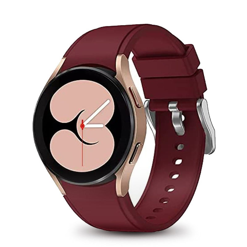 TEGAL - Silicone Sport Band Strap For Samsung Galaxy Watch 5 / 5 Pro / 4 / 4 Classic Wine Red -